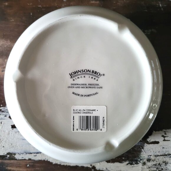 Johnson Brothers Blue Willow Covered Casserole Dish Porcelain 2 Qt, Chinoiserie - Picture 8 of 8